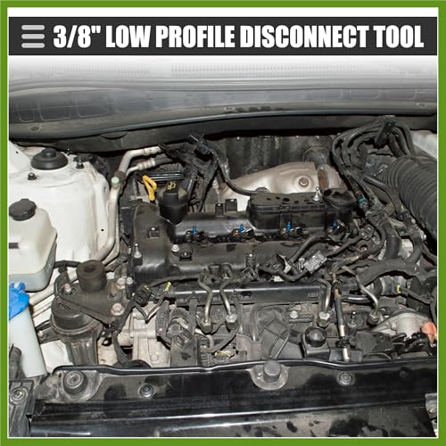 Universal 3/8 Oil Fuel Line Disconnect Tool, Transmissions Radiators Oil Cooler Lines Disconnect Tool, 3/8 Inch, Aluminium, 22930, Gold Tone Replace Parts Vehicle Components