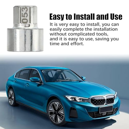 5 Pcs Anti Theft Lugnut Socket, Metal Wheel Lock Key Lug Nut Wheel Lock Key Removal Kit for 1 3 5 6 7Series X4 X5 X6 Z4 (053) - size: 053