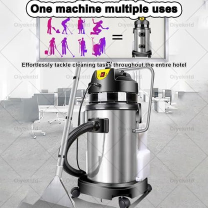 Commercial Carpet Cleaner Machine, 3 in 1 Portable Ex-Tractor for Car Detailing, Stainless Steel Body Vacuum Cleaner for Carpet/Sofas Cleaner Machine 80L - size: 80L