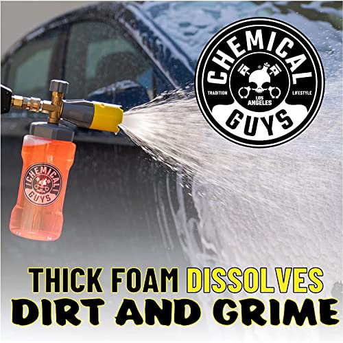 Chemical Guys, Big Mouth Max Foam Cannon for Pressure Washers, 34 oz Bottle | Thick clinging shaving-cream foam, wide-mouth fill, adjustable nozzle and stainless fittings for cars and home - style: EQP324
