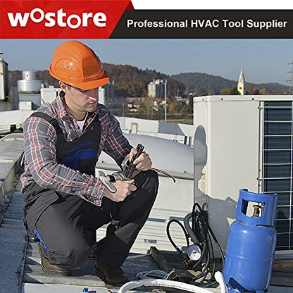Wostore Eccentric Flaring Tools Set and Tube Cutter Kit for 7 Dies Sizes 3/16-3/4inch Refrigeration HVAC 45 Degree Heavy Duty - size: 7 Sizes Tool with Tube Cutter
