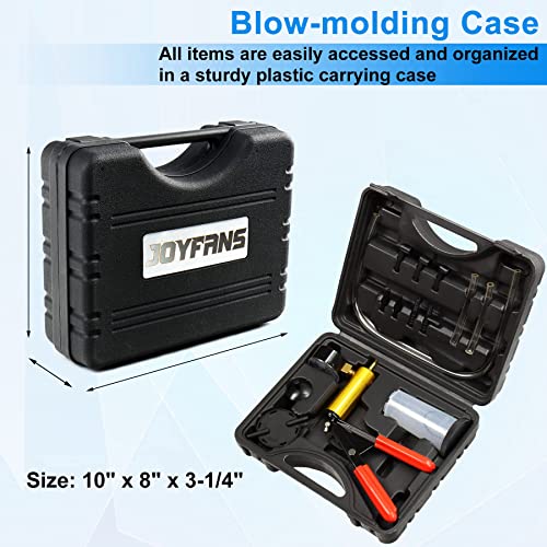 JoyFans 2 in 1 Hand Vacuum Pump Brake Bleeder Kit, One-Man Brake Clutch Fluid Power Steering Fluid Bleeding System Tester Tool for Automotive Motorcycle Car & Kitchen Food Canning Use (Black) - color: Black