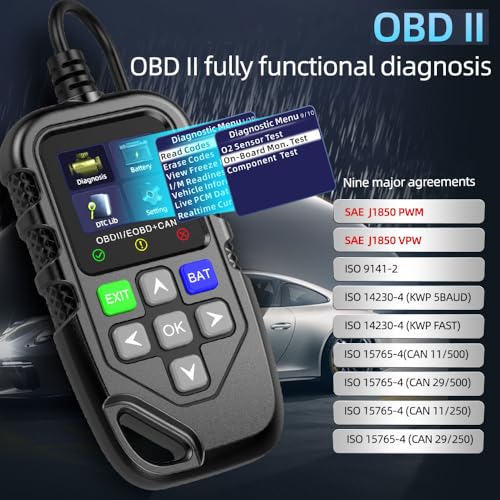 OBD2 Scanner Car Code Reader for Chevrolet Corvette C6 C7 C8, Engine Fault Diagnostic Tool with Battery Test Check Engine Light Scan Tool Read & Clear Fault Codes