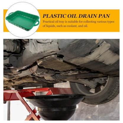 Oil Drain Pan Portable Oil Drip Catcher Tray for Car Engine Leakproof Pour Spout Lightweight Automotive Fluid Collector for Garage Maintenance 23.62 X 15.35 X 3.54 in