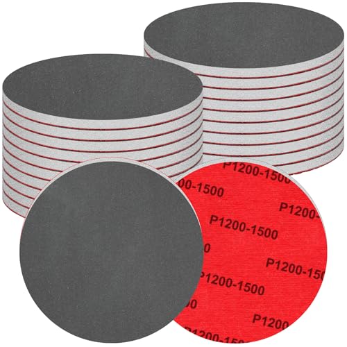 20 Pcs 5 Inch Sanding Sponge Disc Set, 1200-1500 Grit Hook and Loop Foam Sanding Pads, Washable Reusable Sandpaper Assortment for Random Orbital Sander, Wood, Metal, Auto, Wet Dry Finishing - color: 1200-1500 Grit, size: 5 Inch