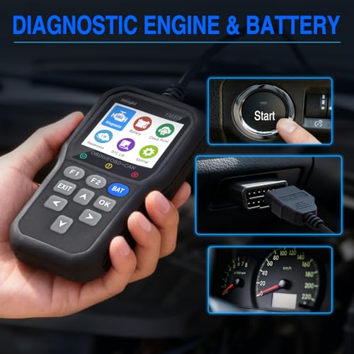 Nilight YM319 Professional OBD2 Scanner Car Diagnostic Tool - 2.4” IPS Full-View Color Screen Code Reader - Live Data Graphing, Battery Test for All 1996 & Newer Cars - color: C