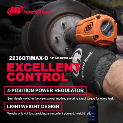 Ingersoll Rand 2236QTiMAX DXS2 1/2" Drive Air Impact Wrench, Orange - size: Standard Anvil (Single Unit), style: 2236 DXS2, Standard Anvil, Orange