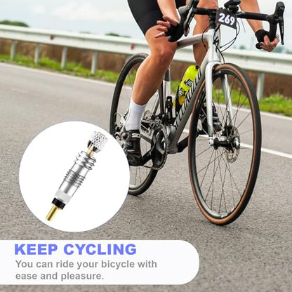21Pcs Professional Brass Presta Valve Core & Stem - Leak-Proof Valve cores and Remover Tool Universal for Tubeless Road/MTB Bike Tires (Upgrade)