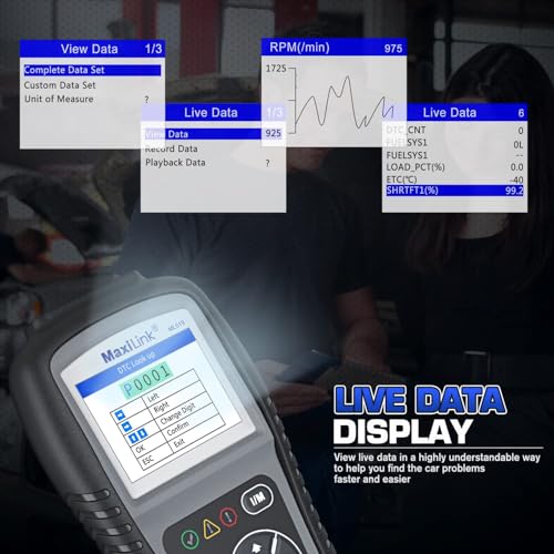 Autel MaxiLink ML519 OBD2 Scanner, New Ver. of AL519, Enhanced Mode 6 Car Code Reader, Check Engine Light Read/Erase Fault Code Car Diagnostic Tool, One-Click Smong Check, DTC Lookup, Up of AL319 - style: ML519