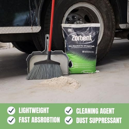 Zorbent Oil Spill Absorbent | 5 Quart Jug Absorbs up to a Gallon of Liquid. Non-Toxic, Low-Dust, with Cleaning Agent. For Fast Industrial and Commercial Spill Cleanup - size: 160 Ounce (Pack of 1)