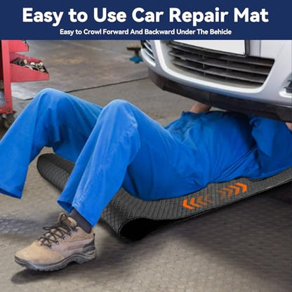 Heavy-Duty Crawler Rolling Mat，60x28 Inch Under Car Repair Mat, Automotive Creepers for Low Clearance, Portable Under Dash Creeper
