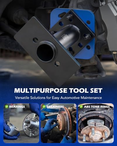 OMT Rear Axle Bearing Puller and Installer, Wheel Bearing Removal Tool | Compatible with 1995-1998 T100 1995-2004 Tacoma 1995-2020 4Runner 2000-2006 Tundra and 2004-2012 Hilux Pick-up - color: Black