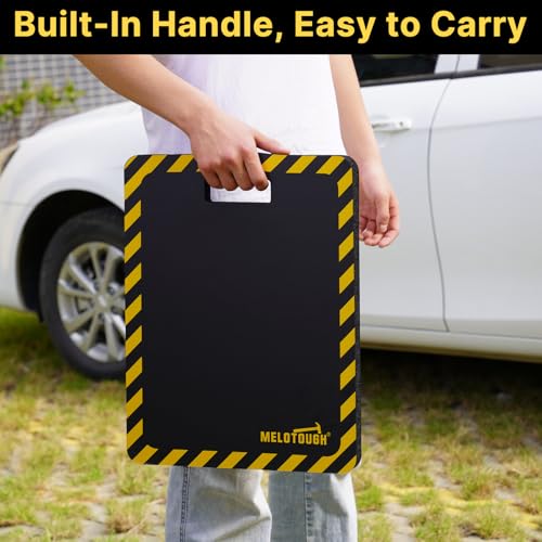 MELOTOUGH Kneeling Pads for Work, Soft & Thick Foam Kneeling pad for Gardening, Auto-Repair, Cleaning, Flooring, Water Resistant, Shock Absorption, 18"x14"x1.1" (Black)