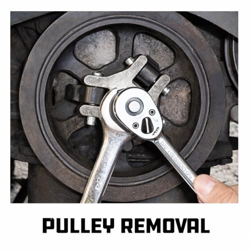 Powerbuilt Harmonic Balancer and Pulley Installer Tool Kit, 33 Piece, Crankshaft Pulley, Remove and Install, Storage Case - 648616, Black