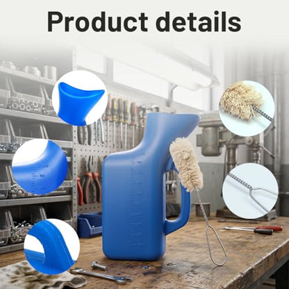 Angled Tire Lube Bucket Kit, with 0.26 Gallon and 6 Lube Swabs 11.8"Length,2 gloves,1 Tread Depth Gauge for Coats Center Post Changers,Durable & Efficient Tire Mounting Lubricant Container