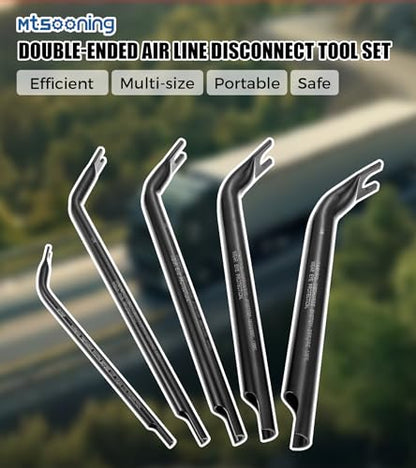 Fuel Line Disconnect Tool,5 Pcs 42400 Double Ended Air Line Disconnect Tool Set for Heavy Duty Big Rig Truck Brake