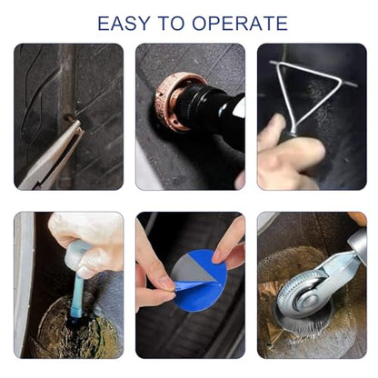 Windance Tire Repair Kit for Grinding, 42mm Buffing Wheel Inner Liner Scraper Patch Roller 60pcs Rubber Ratches (32/42/58mm) Pencil Tire Pressure Gauge for Car Truck Motorcycle ATV UTV Bicycle E-Bike