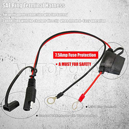 MOTOPOWER MP00206A 12V 1.5Amp Automatic Battery Charger, Battery Maintainer for Cars, Motorcycles, ATVs, RVs, Powersports, Boat and More
