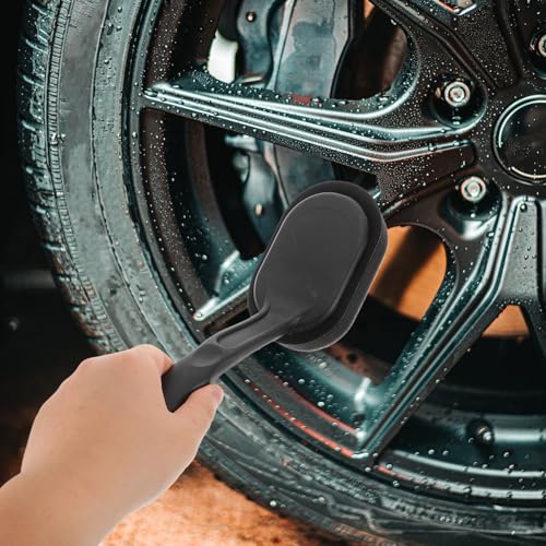 Car Waxing Brush Set with Replaceable Sponge Pads for Tire Polishing, 6pcs Tire Shine Application Kit for Car Detailing and Cleaning Tools