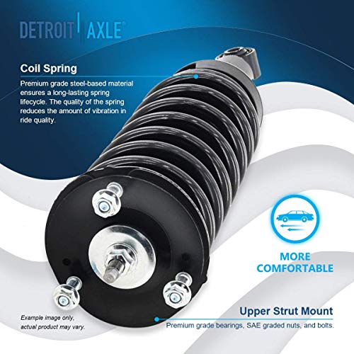 Detroit Axle - 2 Front Struts for 2000-2006 Toyota Tundra Complete Struts with Coil Spring 2001 2002 2003 2004 2005 Replacement Suspension Strut Shock Assembly - size: 171347L_171347R/PAIR