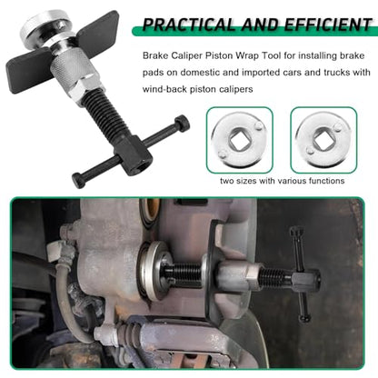 vvag Car Brake Piston Wind Back Tool, 3pcs/Set Brake Caliper Piston Rewind Kits,Car Rear Brake Pad Wind for Replacement of Rear Brake Pad, Universal for RV,SUV,Truck