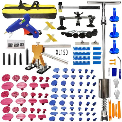 150pcs/set Paintless Dent Removal Kit for Car,Auto Body Repair Tool Dent Removal Tools, Hail Damage Repair Tools Bodywork Dings Dent Puller Remover kit - size: 150PCS