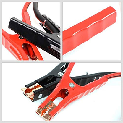 Heavy Duty (16ft 6 Gauge, Copper Wire) Battery Jumper Cables Jump Start Booster Kit works with Universal Vehicle Car SUV Pickup Truck - size: 6 Gauge 16FT Cable Length