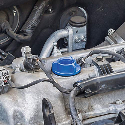 Powerbuilt 17 Piece Oil Funnel Set with Color Coded Vehicles Adapters for Cars, No Spill - 240151