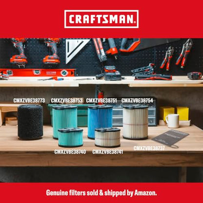 CRAFTSMAN CMXEVBE18595 16 Gallon 6.5 Peak HP Wet Dry Shop Vacuum - size: 16 Gallon 6.5 Peak HP w/4 Dust Bags