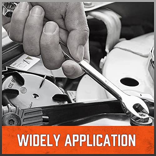 HORUSDY 32-Piece Combination Wrench Set, SAE and Metric, 1/4"-1" & 7mm-22mm, 12 Point, Chrome Vanadium Steel Construction with Case - style: 32-Piece Combination Wrench Set