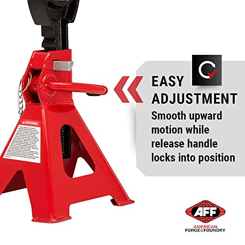 AFF 3 Ton Jack Stand Set - Heavy Duty Ratchet Style Jack Stands - Pair - size: 3 Ton
