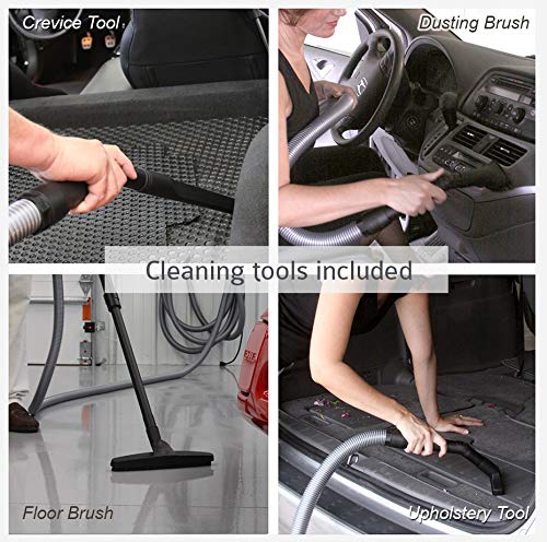 GV30 Wall Mounted Garage Vacuum with 30 ft Hose and Tools