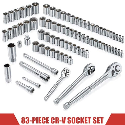 438-Piece Mechanics Tool Set with 3-Drawer Heavy Duty Metal Box Repair Tool Kit -02
