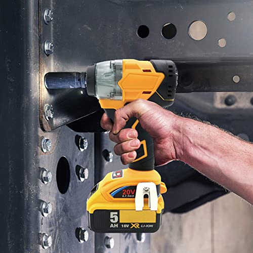 20V 1/2 inch cordless impact wrench-brushless, 350 ft-lbs maximum torque, 4-speed adjustment, automatic start and stop.(Host only/Without battery). - size: 1/2 400Nm