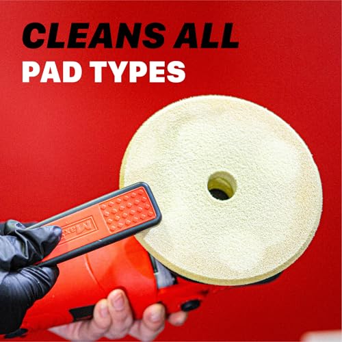 Maxshine 2-in-1 Foam Pad Cleaning Brush & Pad Removal Tool Set | Dual-Function Stiff Bristle Brush with Easy-Grip Handle | Car Polishing Pad Cleaner & Detailing Accessory for Buffing Pads