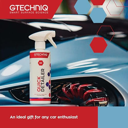 Gtechniq Basic Maintenance Car Care Kit (6-Piece) | With Shampoo, Tire Dressing, Detailer, Microfiber Drying Towel, Microfiber Buff Cloths and Kit Bag, Clean Interior & Exterior