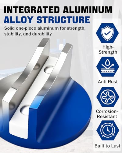 Magnetic Pinch Weld Jack Pad (Blue, 2 Pack) | 0.47’’ Slotted, Aluminum, Jack Pad for Frame Protection, Universal Pinch Weld Adapter for Car SUV Truck - color: Blue 2 Pack