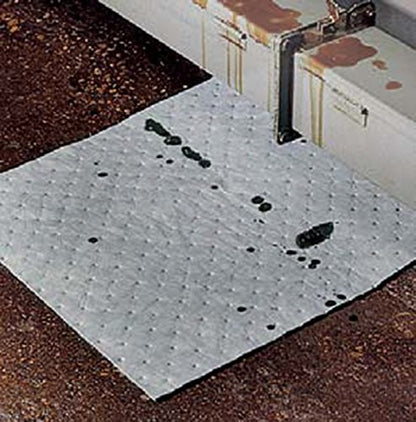 Oil-Dri L91001 15" W x 19" L Universal Middle Weight Bonded Perforated Pads (100 Mats/Box) - size: 100 Pads/Box, style: Middle Weight