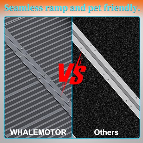 WHALEMOTOR Black Portable Wheelchair Ramp, 3FT No-sew Non-Slip Aluminum Wheelchair Ramp, Folding Portable Wheelchair Ramps for Home, Weight Capacity Up to 800 LBS, Loading Dock Plates - size: 3FT Using height 3-9"