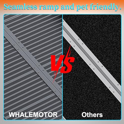 WHALEMOTOR Black Portable Wheelchair Ramp, 5FT No-sew Non-Slip Aluminum Wheelchair Ramp, Folding Portable Wheelchair Ramps for Home, Weight Capacity Up to 800 LBS, Loading Dock Plates - size: 5FT Using height 5-15"