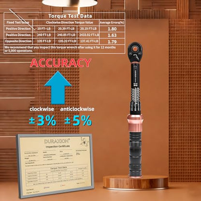 Torque Wrench 1/4-Inch Drive Dual Range Scales 20-240 In.lb/2.3-27.1Nm | ±3% Precision, 72 tooth Dual-direction Torque Wrenches for MTB, E-Bike, Moto Maintenance - size: 【1/4-Inch DR.20-240 IN.LB】