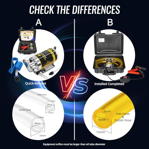 MILADO 12V 100W Electric Oil Change Extractor Pump,1-4L/min Portable Fluid Extractor Transfer Pump for Engine Oil, Diesel, Transmission Fluid, Gear Oil, for Boat, Car, Truck, Motorcycle, Lawnmower | Extract old oil for DIY oil changes, no need to get unde