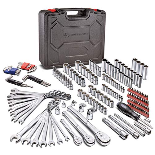 Powerbuilt 200 Piece 1/4-inch, 3/8-inch, and 1/2-inch Drive Mechanics Tool Set - with SAE and Metric Socket Set, Powerbuilt XT 90 Tooth Seal-Head Ratchets, including Case - 642472 - size: 200 Piece