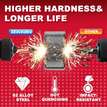 Geinxurn 5 Pieces T15 2 In. Impact Tough Magnetic Insert Bit Set, #15 Torx Head Power Bits, S2 Alloy Steel Star T15 Screwdriver Bits Set - size: 2"-5PCS, style: T15