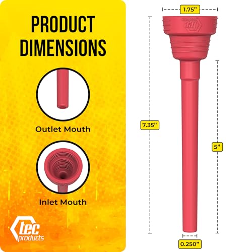 TEC Products FlexAll Quick Connect Oil Spout - Nitrile Rubber Screw-on Oil Change Funnel & Fluid Transfer - Fits Gallon, Quart, Pint Container - Ideal for Autos, Tractors & Boats (7.35 x 1.75 Inches)