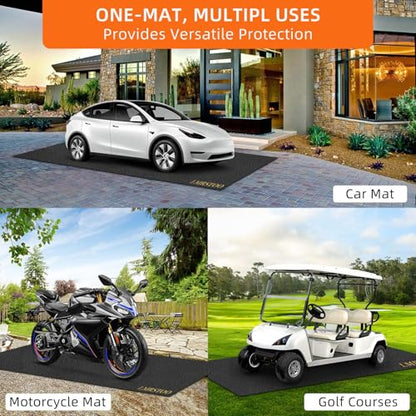 Garage mats for Floor Upgraded, 17 x 7.4 Ft, Garage Floor mats for Under car, Oil Spill mat, Absorb Oil Quickly，Reusable, Protects Floor 3mm TPR Non-Slip Thickening