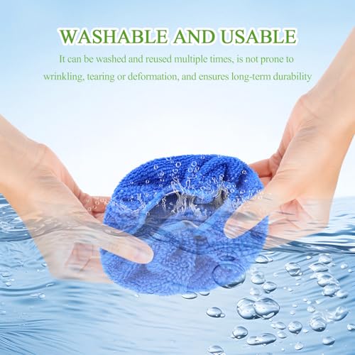 wuyaoyao 12PCS Car Windshield Cleaning Tool Bonnets, Microfiber Cleaning Cloth for Windshield Cleaning Tool, Replaced Car Care Microfiber Windshield Cleaner Cloths Pad, Fits 3" Plate (12PCS) - color: 12pcs