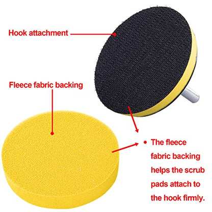 SIQUK 13 Pieces Buffing Pads 6 Inch Car Polishing Pad Kit Foam Polish Pads Wax Buffer Polisher Attachment for Drill - size: 6 Inch