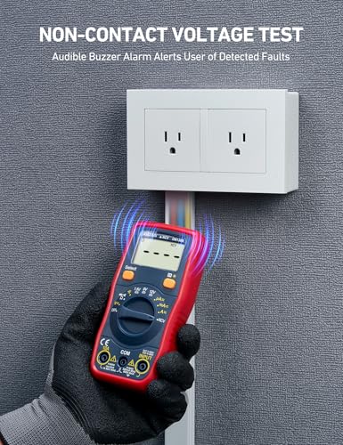AstroAI DM130B 4000 Counts Digital Multimeter, Auto-Ranging DMM with Capacitance Measurement, Dedicated 1.5V/9V/12V Battery Tester, Measures AC/DC Voltage Current Amp Resistance, NCV, CAT III 600V