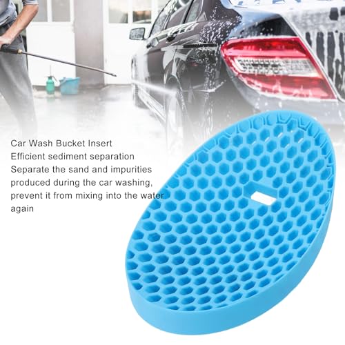 Efficient and Rugged Car Wash Bucket Insert for Dirt and Sediment Separation, Ideal for Auto Detailing (Blue) - color: Blue